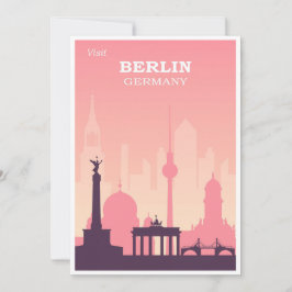 Berlin Deutschland - Rosa Vintage - Flat Card