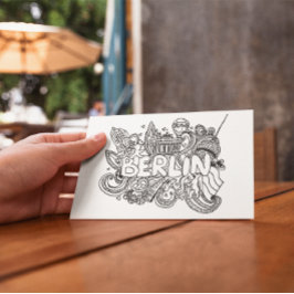 Berlin Deutschland Sehenswürdigkeit Souvenir Postkarte