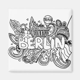 Berlin Deutschland Sehenswürdigkeit Souvenir Zeich Magnet