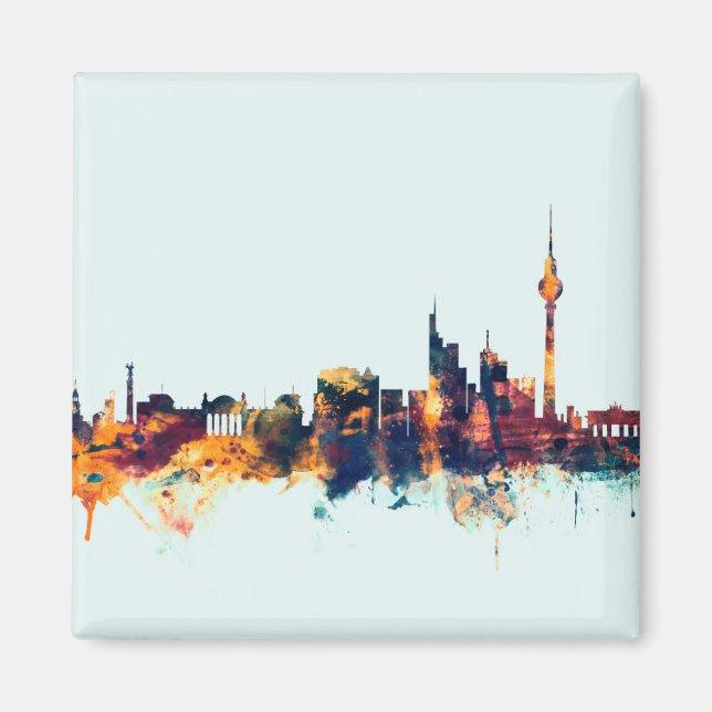 Berlin Deutschland Skyline Magnet (Vorne)