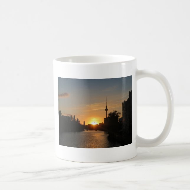 Berlin Deutschland Skyline Night Postcard Fernseht Kaffeetasse (Rechts)