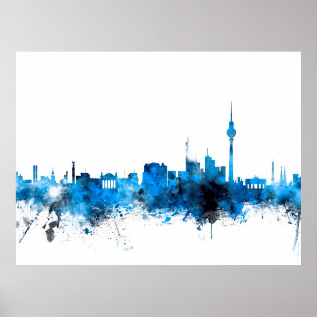 Berlin Deutschland Skyline Poster (Vorne)