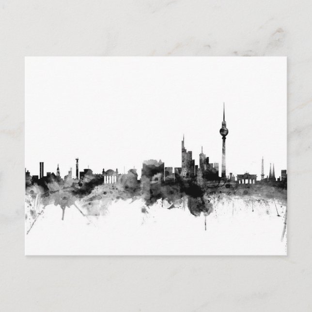 Berlin Deutschland Skyline Postkarte (Vorderseite)