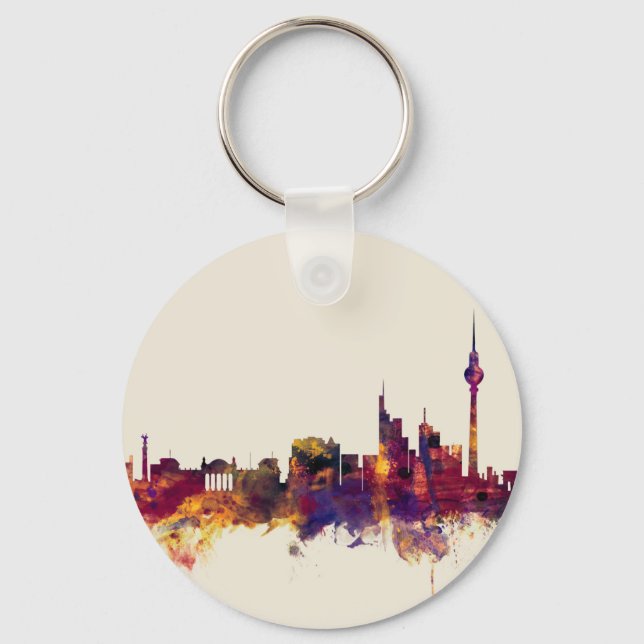 Berlin Deutschland Skyline Schlüsselanhänger (Vorderseite)