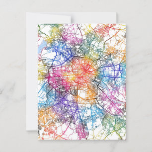 Berlin Deutschland Stadtkarte Postkarte