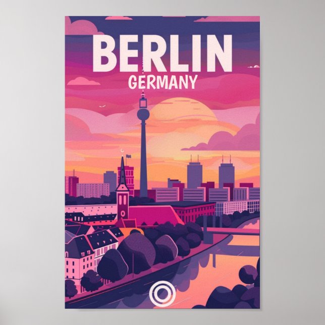 Berlin Deutschland Vintag Berühmter Reiseort Poster (Vorne)