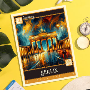 Berlin, Deutschland   Vintage-Gemälde Postkarte