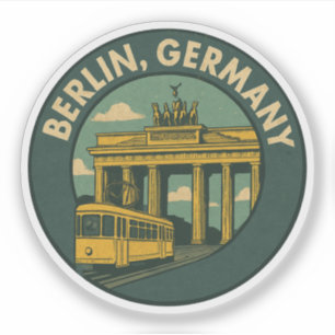Berlin Deutschland Wahrzeichen Kunst Aufkleber