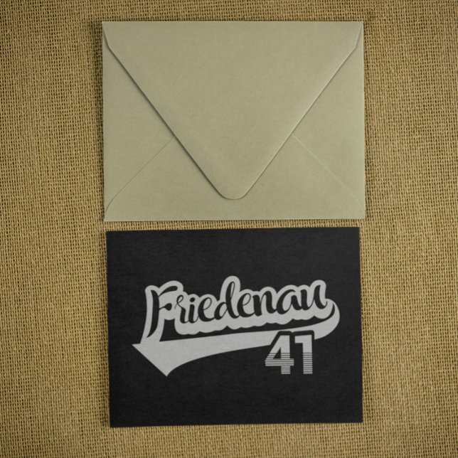 Berlin Friedenau 41 Classic City Number Postkarte (Cool Berlin Friedenau 41 Kiez City Number Postcard)