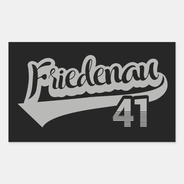 Berlin Friedenau 41 Classic City Number Rechteckiger Aufkleber (Vorderseite)