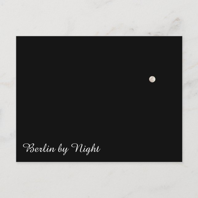 Berlin für Nacht Postkarte (Vorderseite)