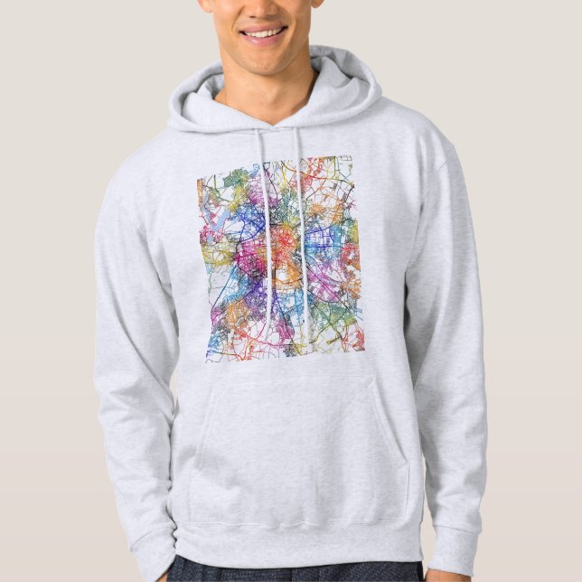 Berlin Germany City Map Hoodie (Vorderseite)
