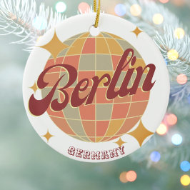 Berlin Germany Disco Ball Retro Vintag Keramik Ornament