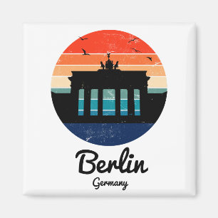 Berlin Germany Vintage Sunset Magnet