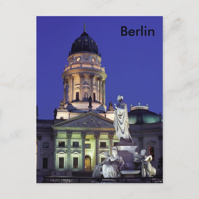 Berlin im Nachtlicht Postkarte (Vorderseite)