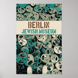 Berlin Judenmuseum Illustration Deutschland Postka Poster
