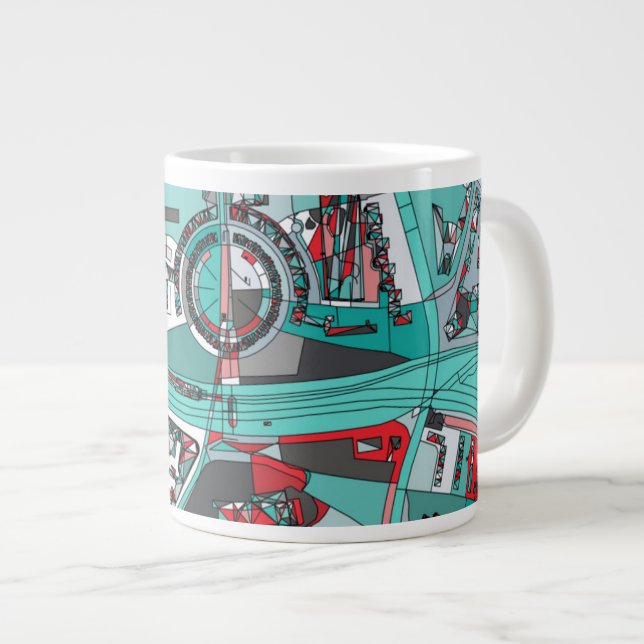 Berlin-Karte Jumbo-Tasse (Vorderseite Rechts)