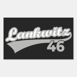 Berlin Lankwitz 46 Classic City Number Rechteckiger Aufkleber