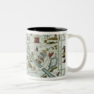 Berlin-Leben und Unterhaltungsplan Zweifarbige Tasse