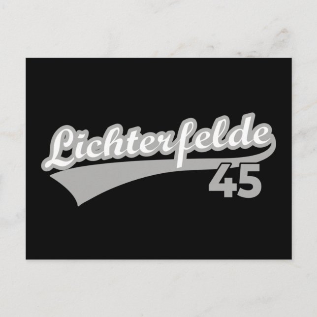 Berlin Lichterfelde 45 Stadt Logo-Nummer Postkarte (Vorderseite)