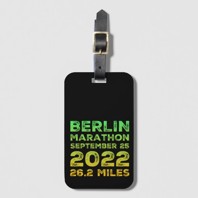 Berlin Marathon 2022 Gepäckanhänger (Vorderseite Vertikal)