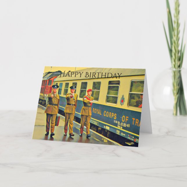 Berlin Military Train Birthday Card Karte (Vorderseite)