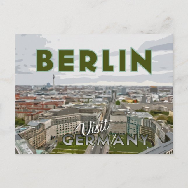 Berlin, Postkarte von Serie Visit... (Vorderseite)