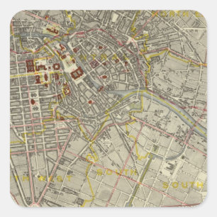 Berlin Quadratischer Aufkleber