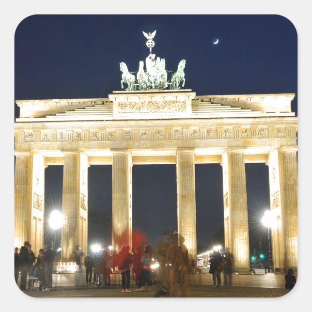 Berlin Quadratischer Aufkleber (Vorderseite)