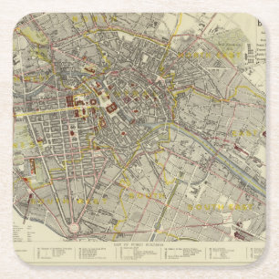 Berlin Rechteckiger Pappuntersetzer