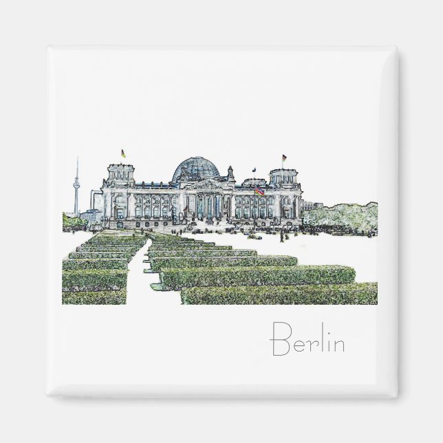 Berlin Reichstag Building Architecture Magnet (Vorne)