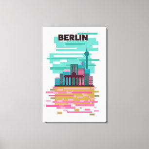Berlin Reiseplakat Leinwanddruck
