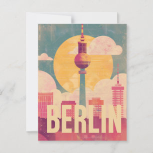 Berlin Retro Postkarte