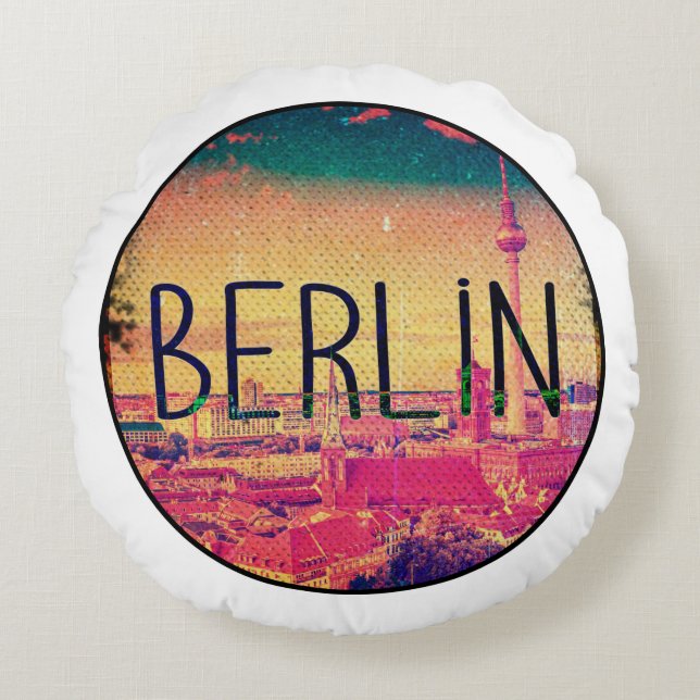 Berlin Rundes Kissen (Vorderseite)