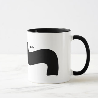 Berlin-Schriftart Parenthese Schnurrbart-Tasse Tasse