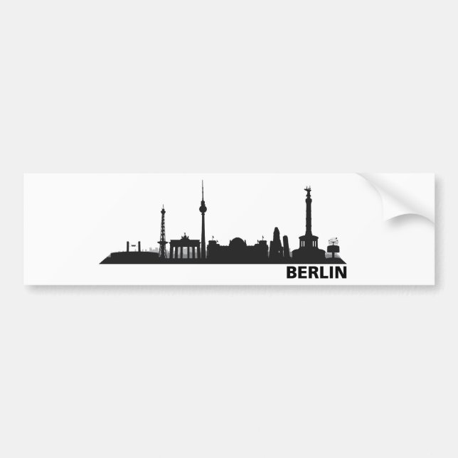 Berlin Skyline Aufkleber Autoaufkleber (Vorne)