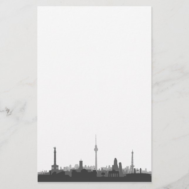 Berlin Skyline Briefpapier (Vorderseite)