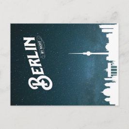 Berlin skyline by night, Berlin Deutschland - Post Postkarte