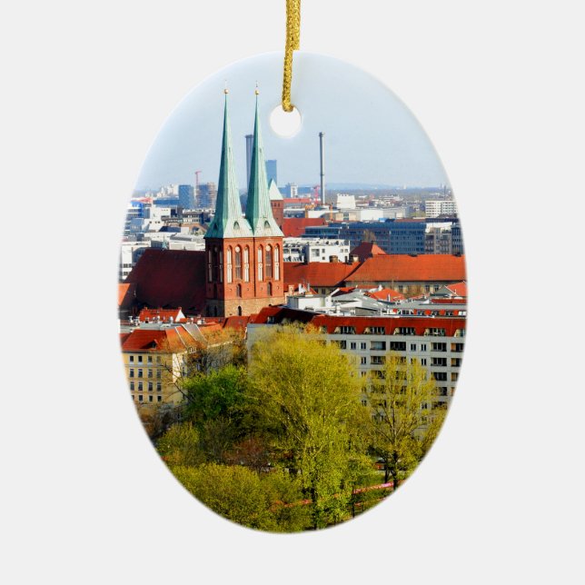 Berlin-Skyline (Deutschland) Keramikornament (Vorne)