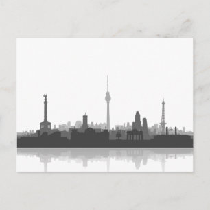 Berlin Skyline - Postkarte / Grußkarte