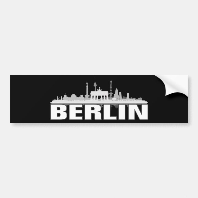 Berlin Stadt Skyline - Autoaufkleber (Vorne)