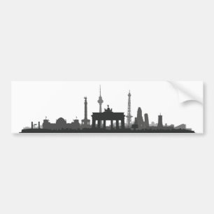 Berlin Stadt Skyline - Autoaufkleber
