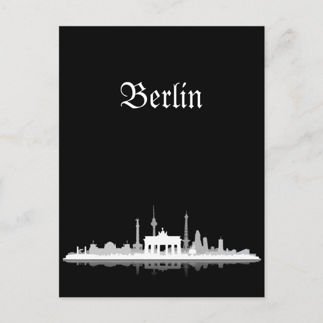 Berlin Stadt Skyline - Postkarte (Vorderseite)
