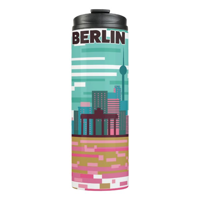 Berlin Travel Poster Thermosbecher (Vorderseite)