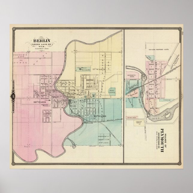Berlin und das Dorf Plymouth Poster (Vorne)