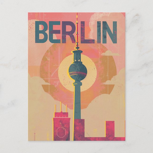 Berlin Vintag Postkarte (Vorderseite)