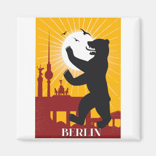 Berlin Vintage Plakat Reise Magnet
