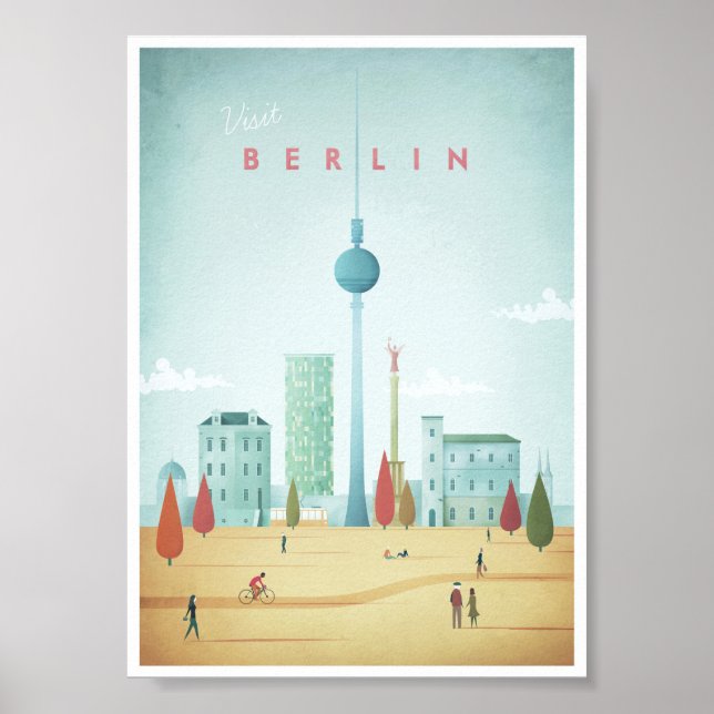 Berlin Vintage Travel Poster (Vorne)