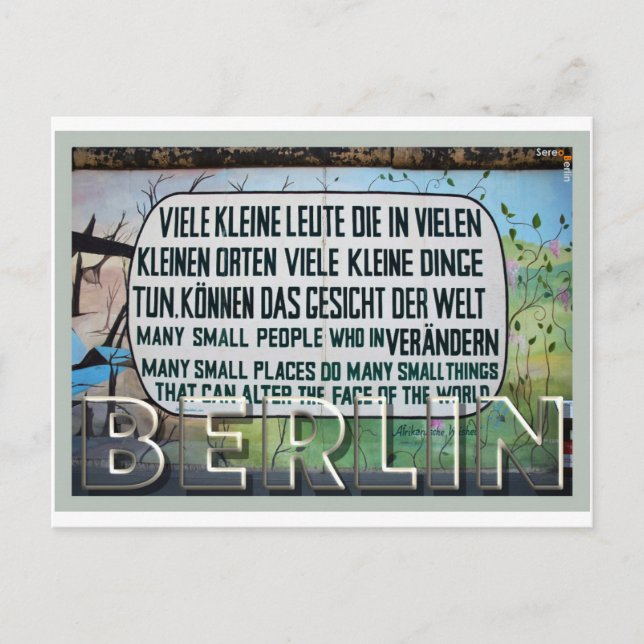 Berlin Wall Street Art Collection - 1 von 7 Postkarte (Vorderseite)