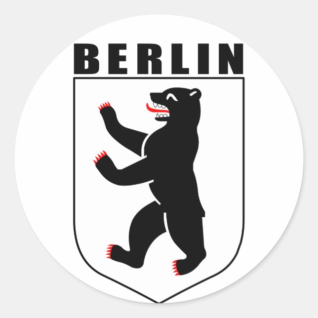 Berlin (Wappen) Runder Aufkleber (Vorderseite)